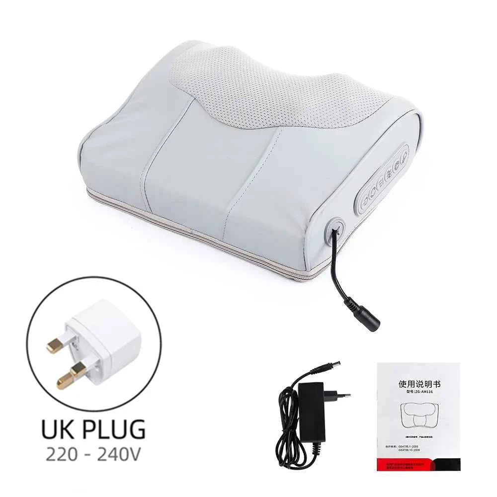 RelaxPro Electric Neck & Shoulder Massage Pillow - Soothing Kneading Relief for Back & Cervical Comfort