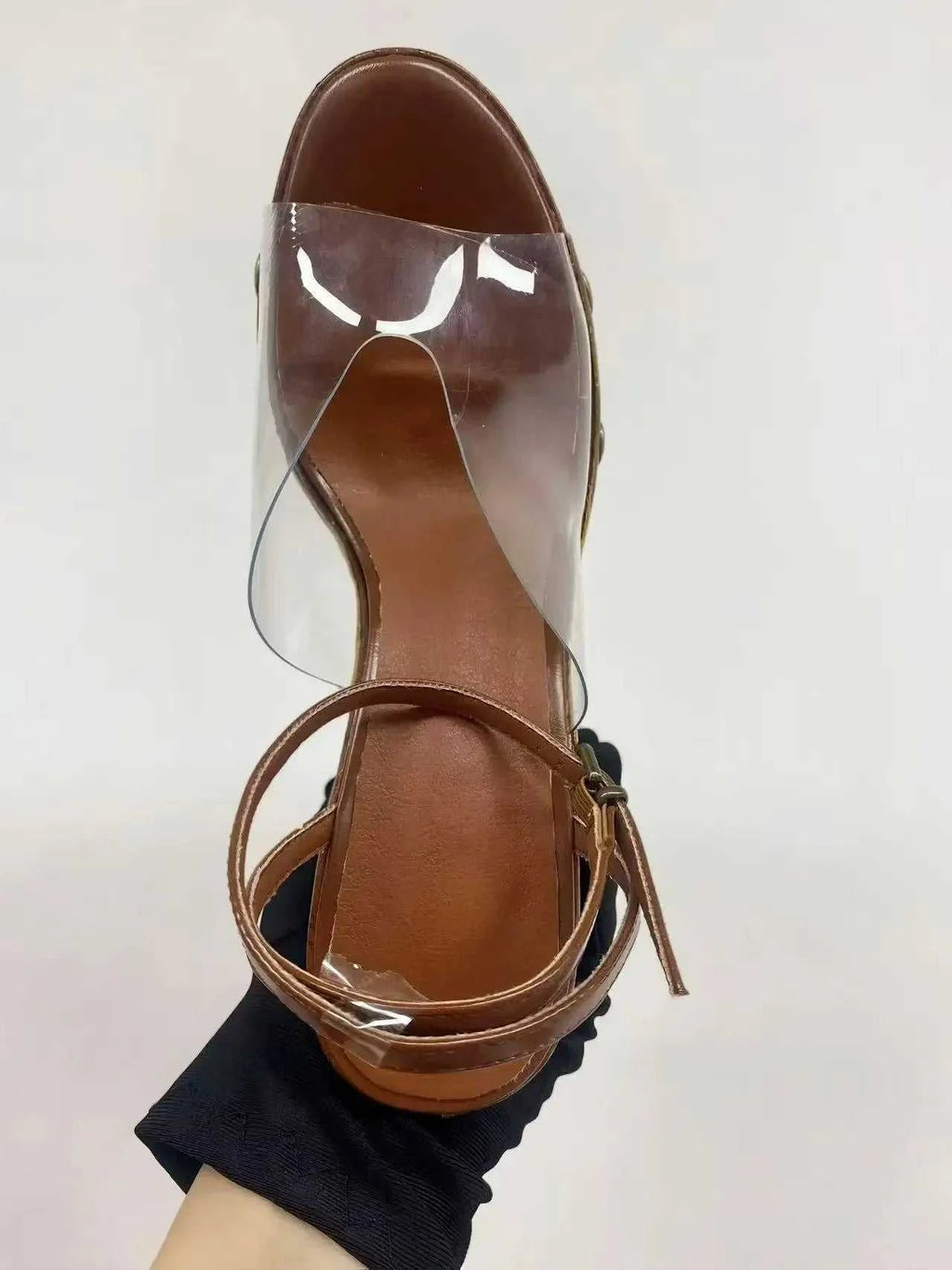 2025 High-heeled Thick-heeled Shoes for Women's Wear Thick-soled Wood Grain Waterproof Table Sandals Metal Nail Buckle Sandal The jack market .AU The jack market .AU Step Up Your Style: Trendy Shoes for Every Occasion! $ 122 14:193#Light brown sandals;200000124:200000337