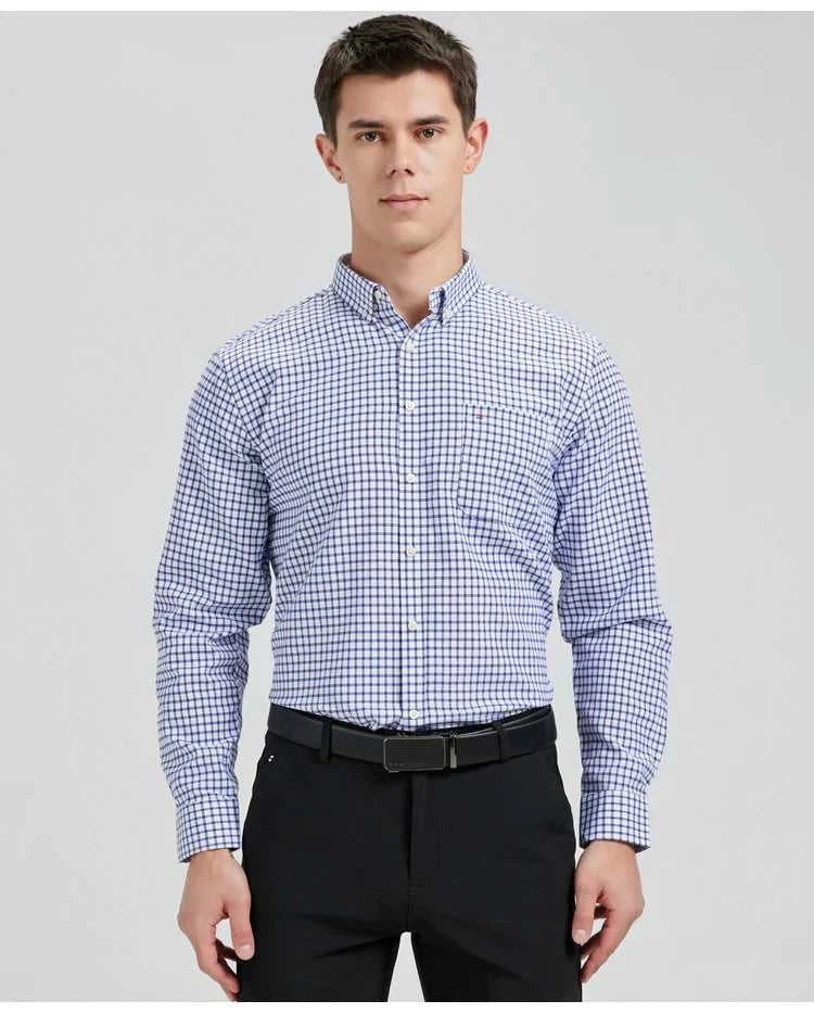 Men's Plaid Oxford Work Casual Button Down Shirts with Pocket Cotton Blend Spring Autumn Long Sleeve Regular Fit Gingham Shirt The jack market .AU The jack market .AU Men Fashion $ 41 14:202520811;5:200000338