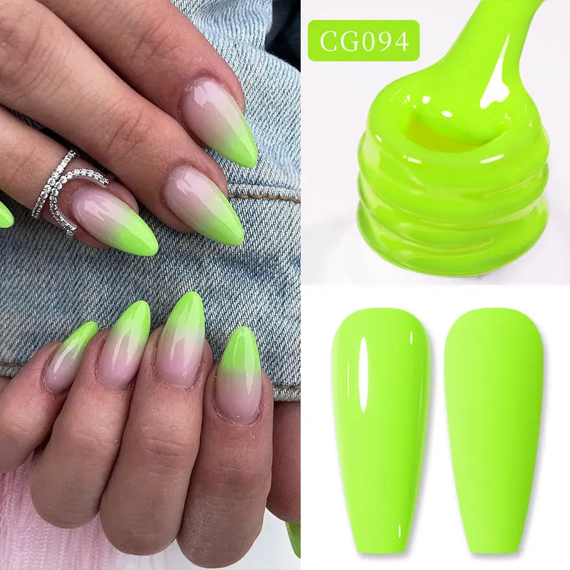 BORN PRETTY Neon Red Gel Nail Polish Yellow Green Summer Color Semi Permanent Varnish 10ml Soak Off UV LED Nail Art Manicure