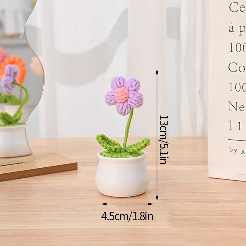 Sunflower Crochet Flower Artificial Hand Woven Flowers Finished Girasol Crochet Plants Wedding Guest Gifts Desktop Decoration The jack market .AU The jack market .AU $ 23 14:200013901#S27