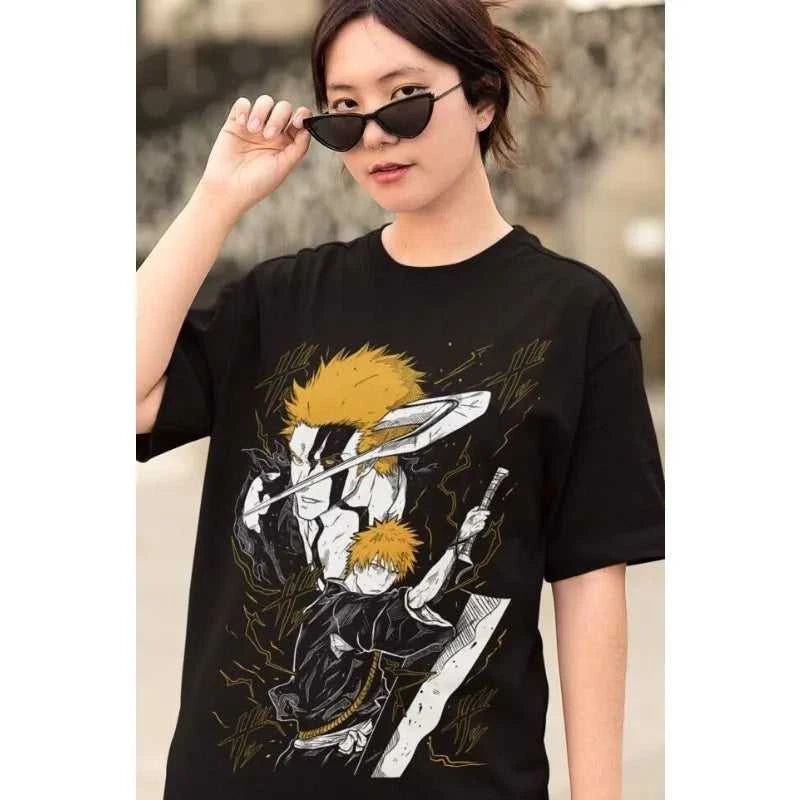 Bleach Ichigo T-Shirt Kurosaki Moon Kawai Anime Manga Black Tshirt Tee ALL SIZES The jack market .AU The jack market .AU Men Fashion $ 39 14:193;5:200000991