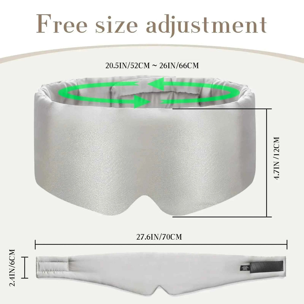 SilkDreams Adjustable Mulberry Silk Sleep Mask - Soft, Pressureless Comfort for Wrinkle-Free Eyes