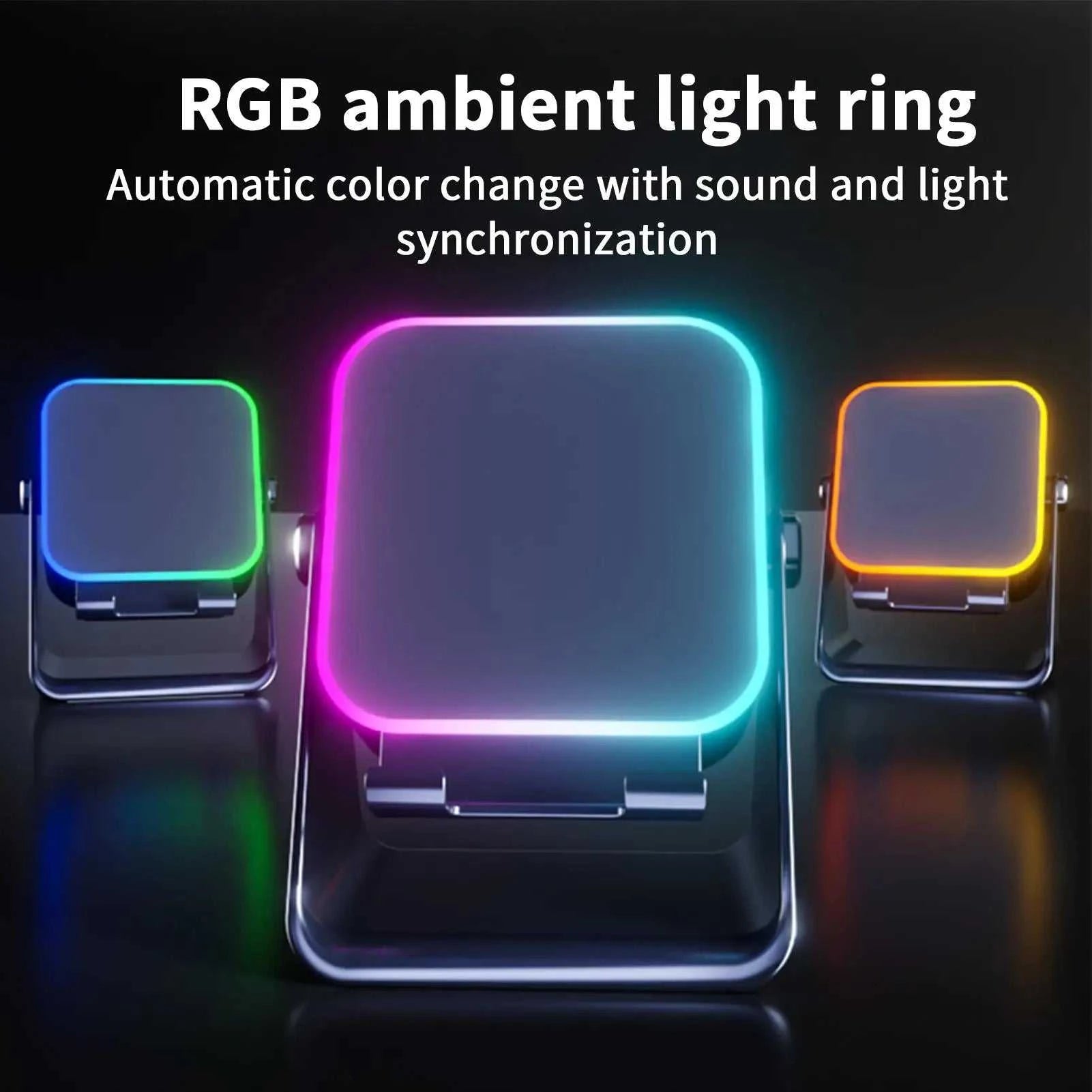 2026 Induction Speaker With Light Foldable Station Phone Speaker Stand 10W For Home Office Travel Christmas Birthday Men Women The jack market .AU The jack market .AU Accessories Electronics $ 73 14:193#Black