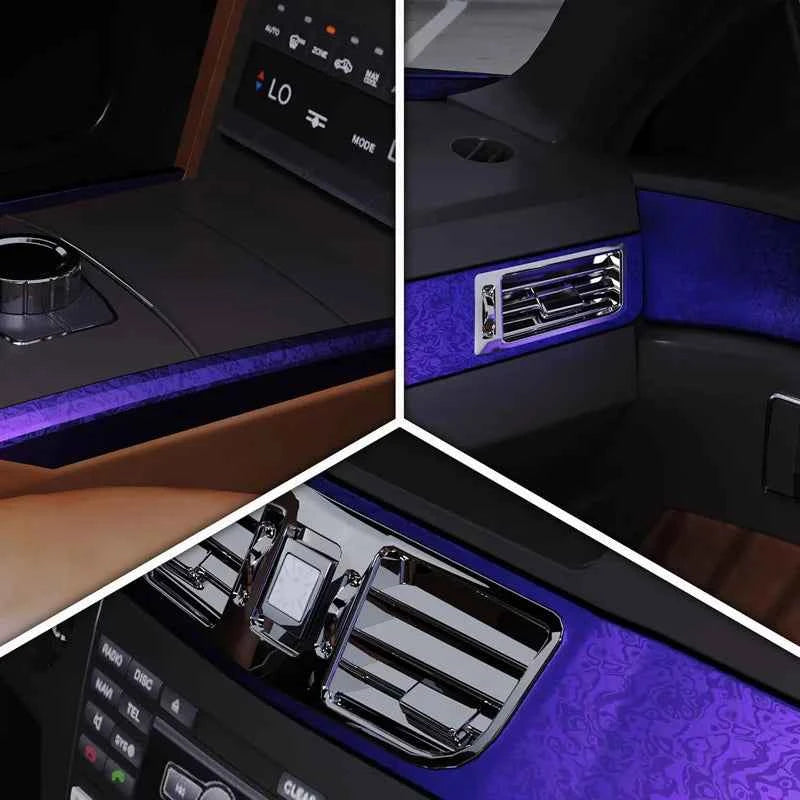 Premium PET Chrome Satin Purple Forged Vinyl Wrap Film Cosmic Ghost Textured Self Adhesive Decal Auto Car Wrapping