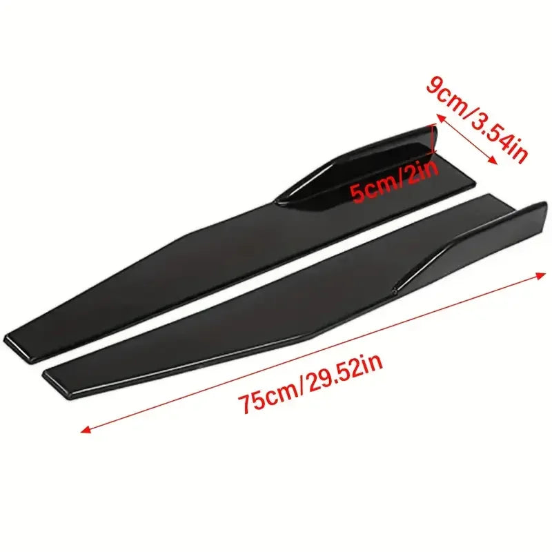 Car Body Side Skirt Carbon Fiber Rocker Splitter Winglet Side Wing Bumper Lip Bumper Exterior Universal Car Body Styling Parts