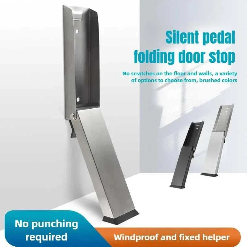 Stainless steel foot-mounted door arrester automatic door arrester safety windproof anti-slip card magnetic suction door clip The jack market .AU The jack market .AU Home $ 56 14:193#Black