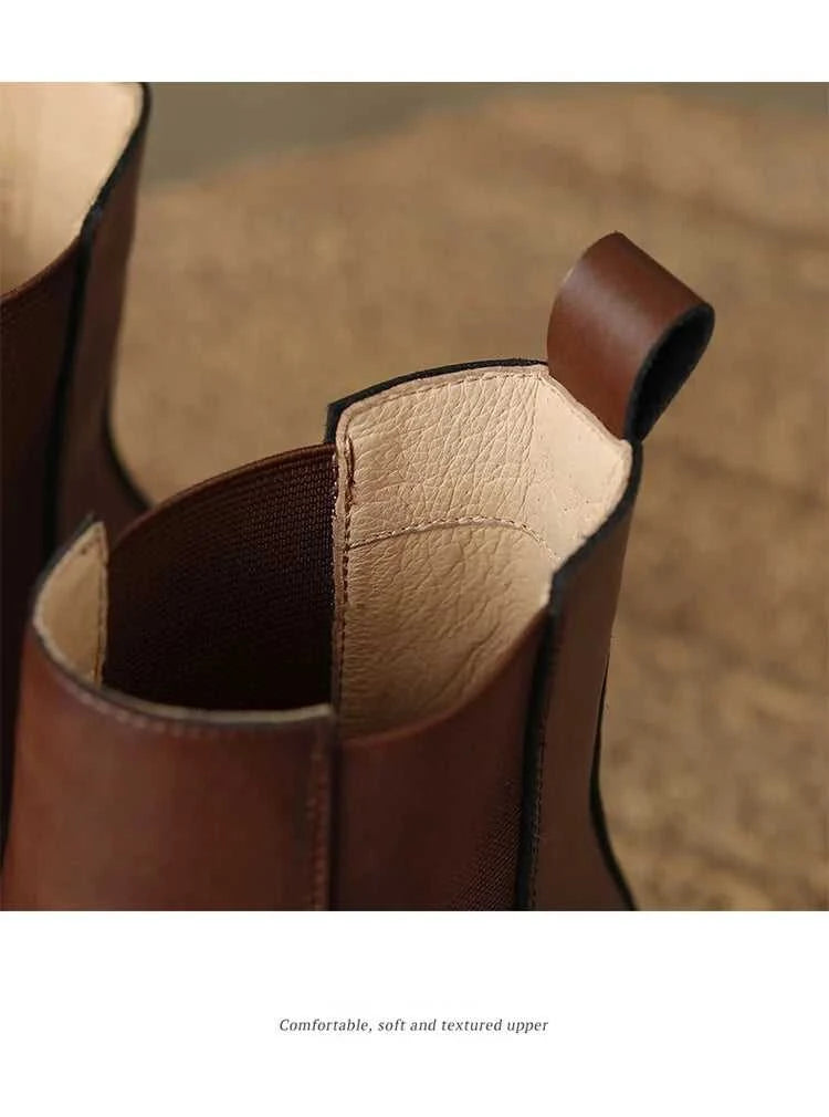 NEW Autumn Boots Women Split Leather Shoes for Women Round Toe Chunky Heel Women Boots Winter Black Chelsea Boots сапоги женские The jack market .AU The jack market .AU Step Up Your Style: Trendy Shoes for Every Occasion! $ 131 14:365458#Brown;200000124:100010481