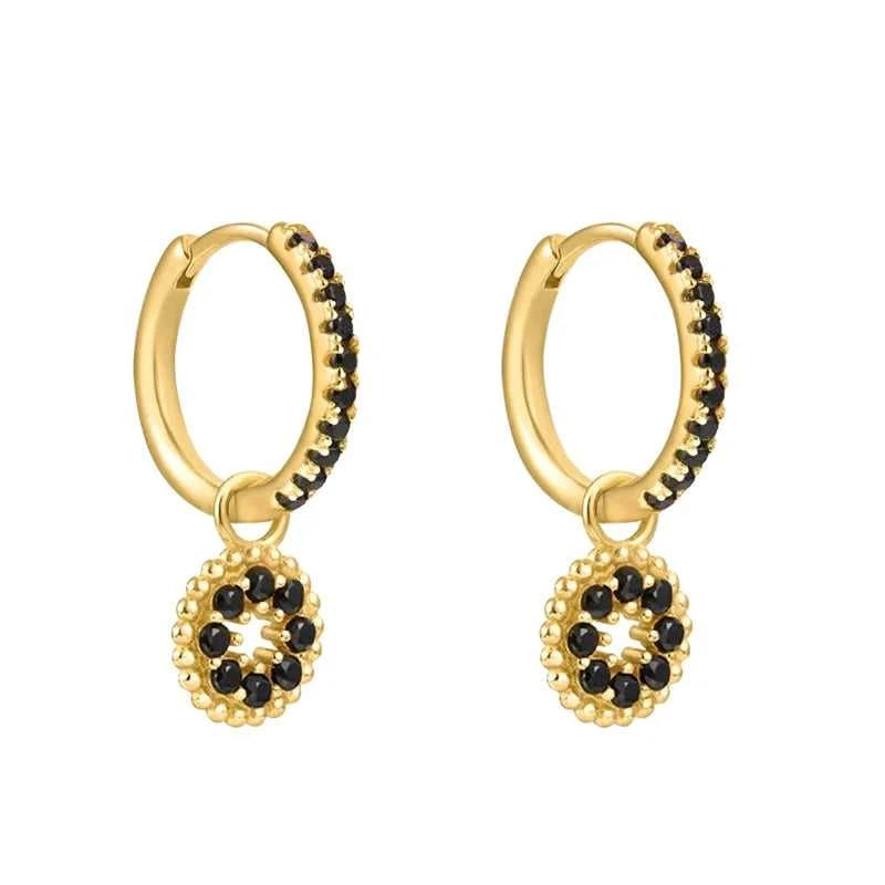 TIANDE Black Zircon Hoop Drop Earrings for Women Gold Plated Piercing Women's Dangle Earrings Set 2022 Fashion Jewelry Wholesale The jack market .AU The jack market .AU Jewellery & Chains $ 48 200001034:200025551#JQH0068-SS-5
