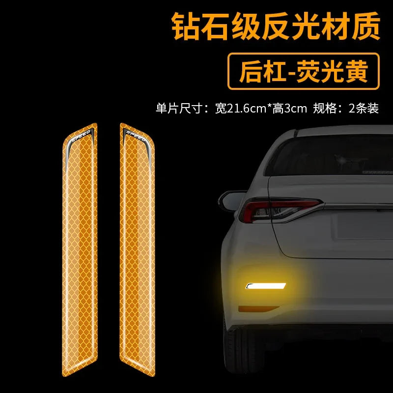 Car wheel arches, front and rear bumpers,night reflective decorative car stickers, universal body protection stickers, stickers