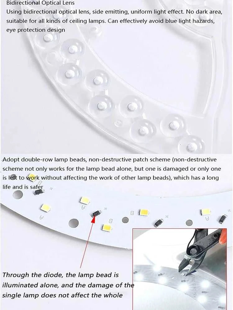 Led Panel Ceiling Light 48W 96W 120W Panel Led Round Replacement Module AC220V-240V Stepless Dimmable Led Module The jack market .AU The jack market .AU Home $ 61 136:1052#96W Dimmable color;200007763:201336100