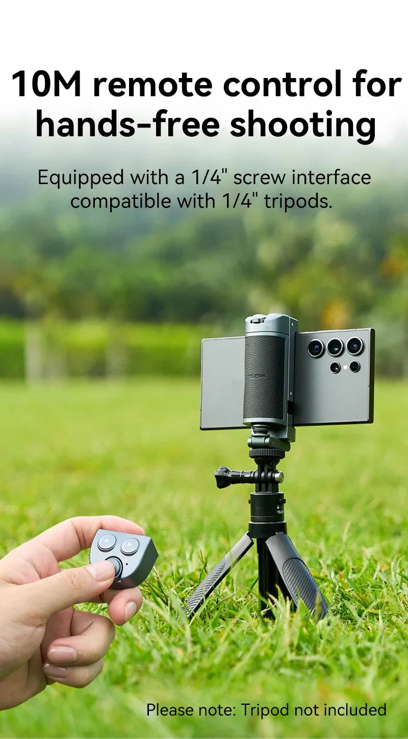 TELESIN Phone Camera Multi-function Selfie Handle Bluetooth Phone Stand Selfie stick Remote Control Adapter Grip Handle Holder