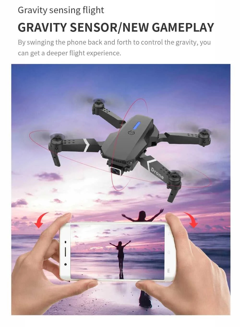 Lenovo New Drone E88 Pro RC 20000M Quadcopter Drone FPV WiFi Foldable With Mod Altitude Resistance 8K Camera Wide-angle Shootin The jack market .AU The jack market .AU Drones $ 78 14:29#B-no-Cam