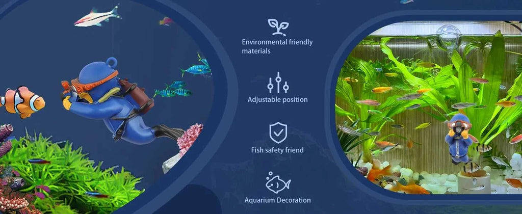 Fish Tank Decoration Creative Floating Diver Ornaments Set Blue Guy Figurines for Underwater Scenery Bottom Aquarium Decor The jack market .AU The jack market .AU Fishing Gear $ 21 14:496#J