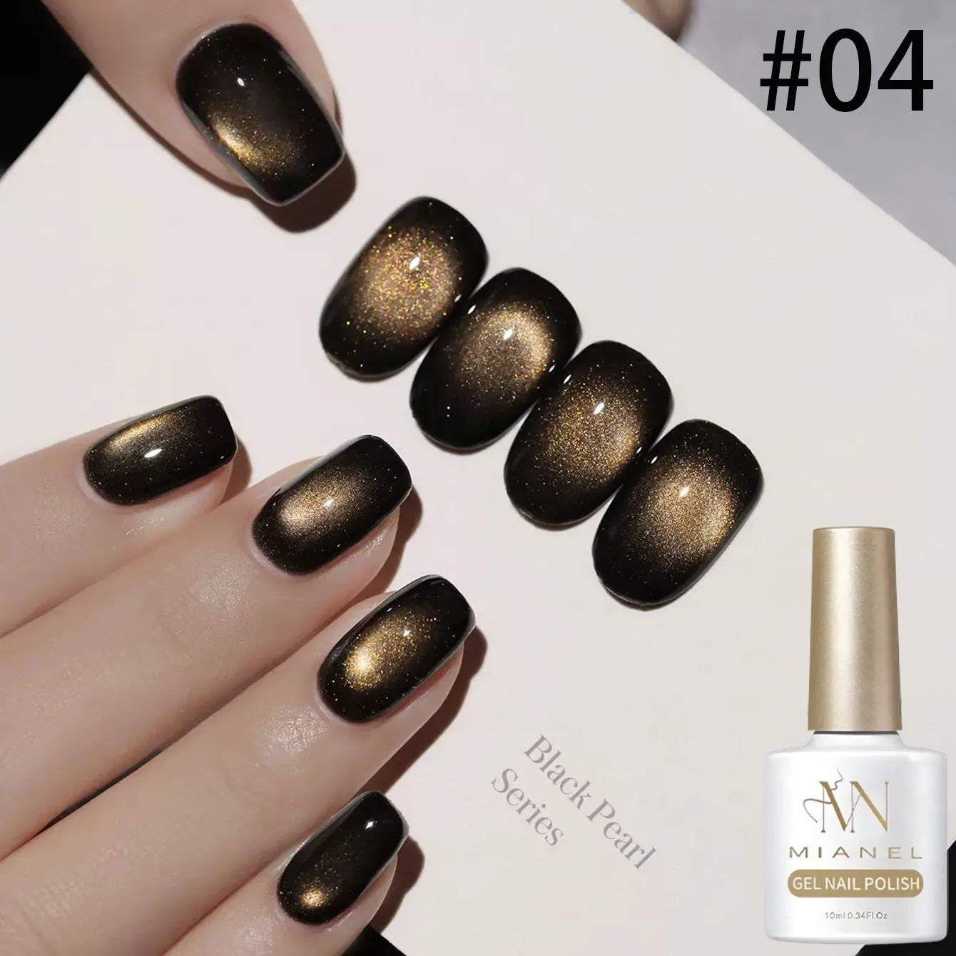 10ML 1-8pcs 2026 New Style Clear Universal White Glass Beads Cat Eye Magnet Gel Nail Polish Suitable For Toe Nails White Nails