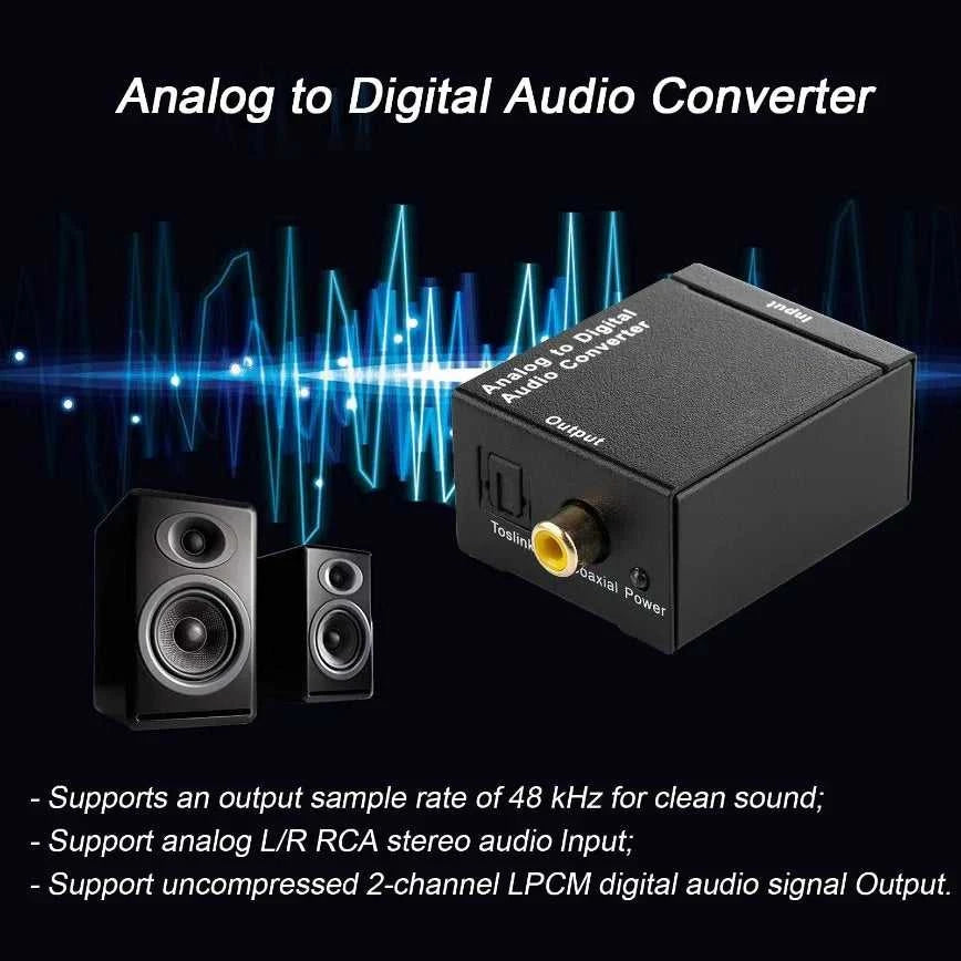 Analog to Digital Audio Converter L/R RCA to Digital Toslink Coaxial Audio Adapter For PS4 HDTV DVD Amplifier Soundbar Speaker The jack market .AU The jack market .AU Accessories Electronics $ 60 14:193#US Plug