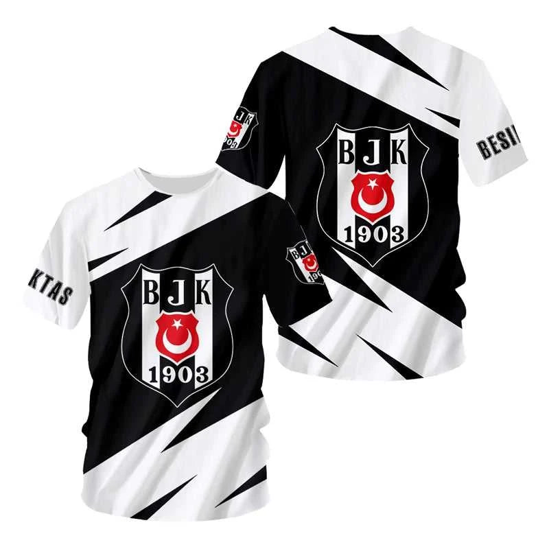2024 Summer short sleeve men's T-shirt Türkiye Istanbul football T-shirt 3D printing Y2k T-shirt loose sports T-shirt Tops The jack market .AU The jack market .AU Men Fashion $ 30 14:1254#Tshirt-XHA301;5:200000331#160 (13T-14T)