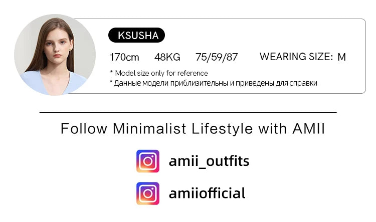 AMII Minimalist Dress Women 2025 Autumn New Elegant Office Lady Lapel V-neck Slim Non-stretch Pleated Knee A-Line Dress 12521027