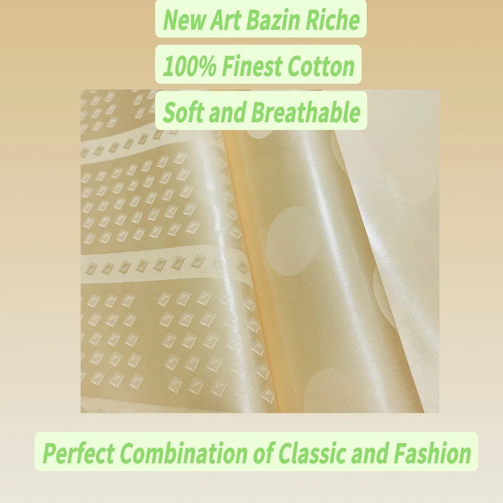 Feitex Original Bazin Riche Austria Quality Fabric Germany Cotton Jacquard Shadda Soft Guinea Brocade for Lace Dress