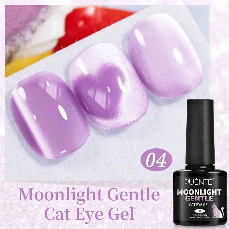 PUENTE Cat Eye Magnetic Gel Nail Polish - Vibrant Starry Galaxy Effect, Soak Off UV, 7.5ML