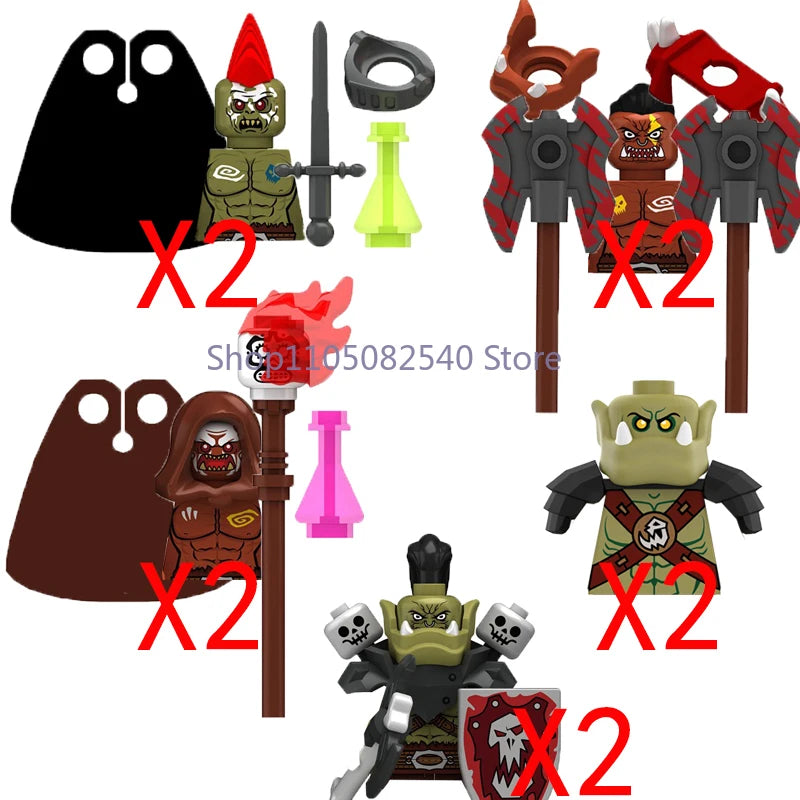 MOC Military Soldier Movie Character Building Blocks Accessories Medieval Castle Knight Helmet Shield Mini Brick Gift Toy E008