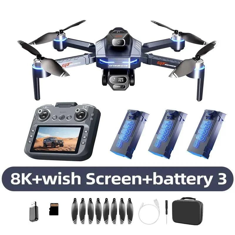 Lenovo GT8 Drone 8K Professional Dual Camera GPS FPV Brushless Motor Optical Flow Hovering Folding Quadcopter 4K RC Dron Toys The jack market .AU The jack market .AU Drones $ 126 14:193#Blue-6k-Battery1