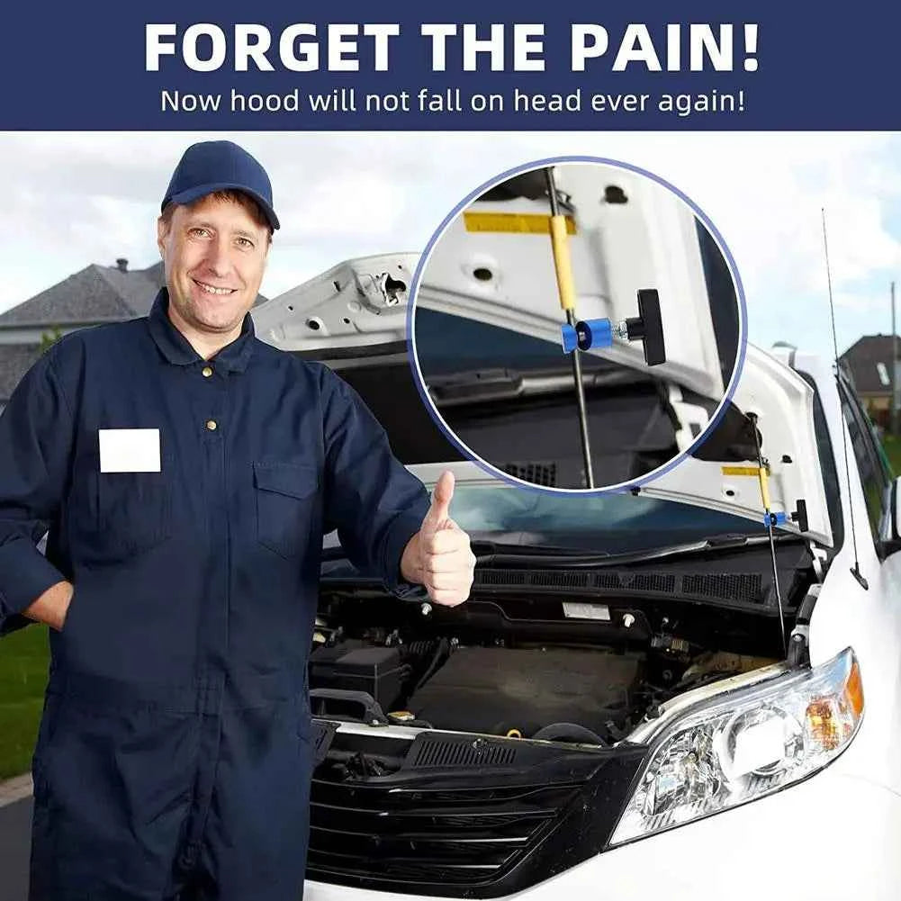 Car Hood & Trunk Gas Spring Struts - Colored Lift Supports with Anti-Slip & Anti-Pinch Safety Tool