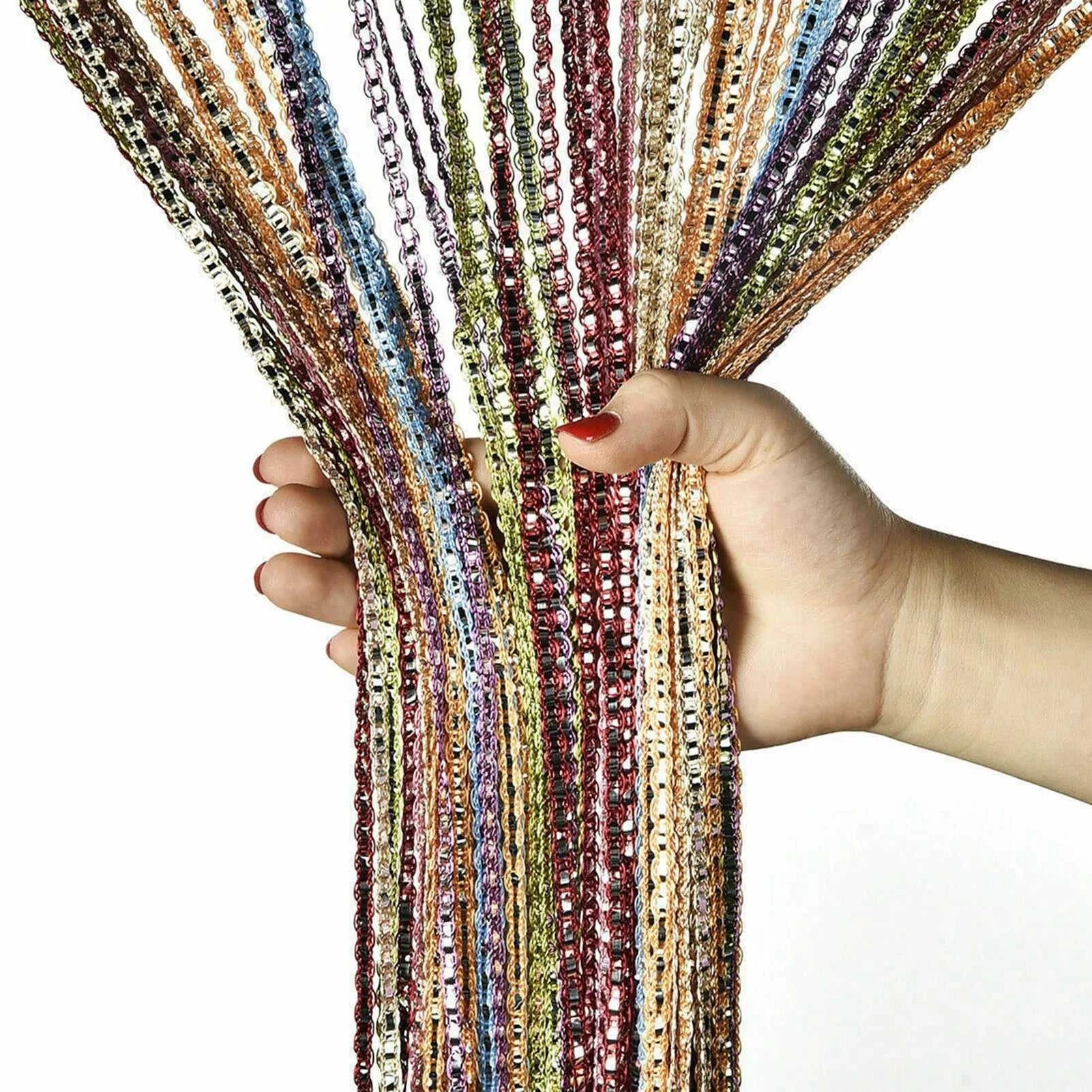 Door String Curtains Fringe Room Divider Curtains for Living Room Divider Decoration The jack market .AU The jack market .AU Home $ 55 14:202010806#White;200007763:201441035#CN