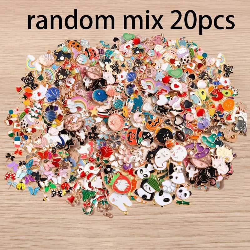 Tusember Mixed Gold Color Alloy Enamel Cute Heart Flower Fruit Charms Pendants For DIY Earrings Bracelet Jewelry Accessories The jack market .AU The jack market .AU Jewellery & Chains $ 50 200001033:200006253#random mix 20pcs