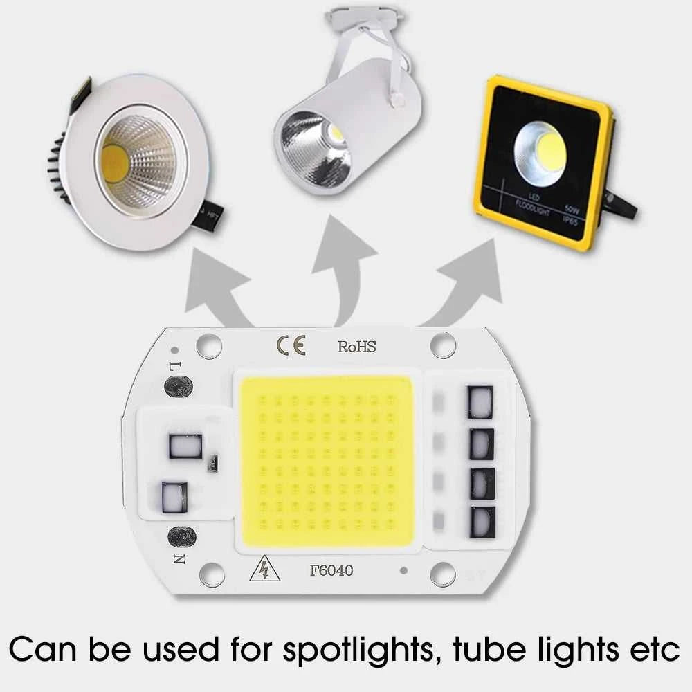 COB Chip LED Lamp 110V 220V 20W 30W 50W Smart IC No Need Driver Lampada LED Bulb Lamp for Flood Light Spotlight DIY Lighting The jack market .AU The jack market .AU Home $ 49 136:200002572#20W 220V warm