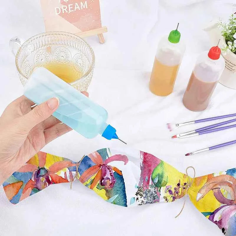 5Pcs 3ml 5ml 10ml 15ml 30ml 50ml 100ml 120ml Empty Plastic Squeezable Needle Tip Cap Dropper Bottles Eye Liquid Juice Containers