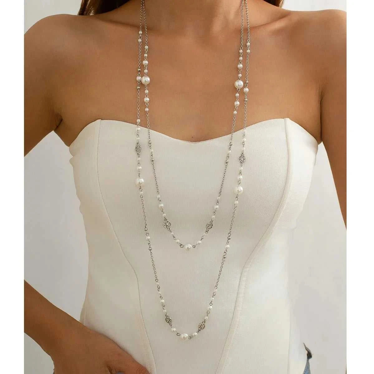 Stackable Double Layered Flower Beaded Chains Necklaces for Women Bohemian Ethnic Style Glass Beaded Sweater Chain Jewelry The jack market .AU The jack market .AU Jewellery & Chains $ 55 200001034:200003759#XL1113-S