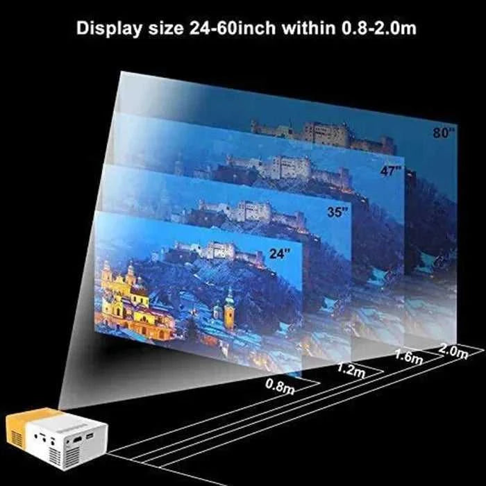 Projector for home use, mini projector for children's bedroom, portable projector, supports 4K ultra-high definition. The jack market .AU The jack market .AU Accessories Electronics $ 80 14:202429827#White