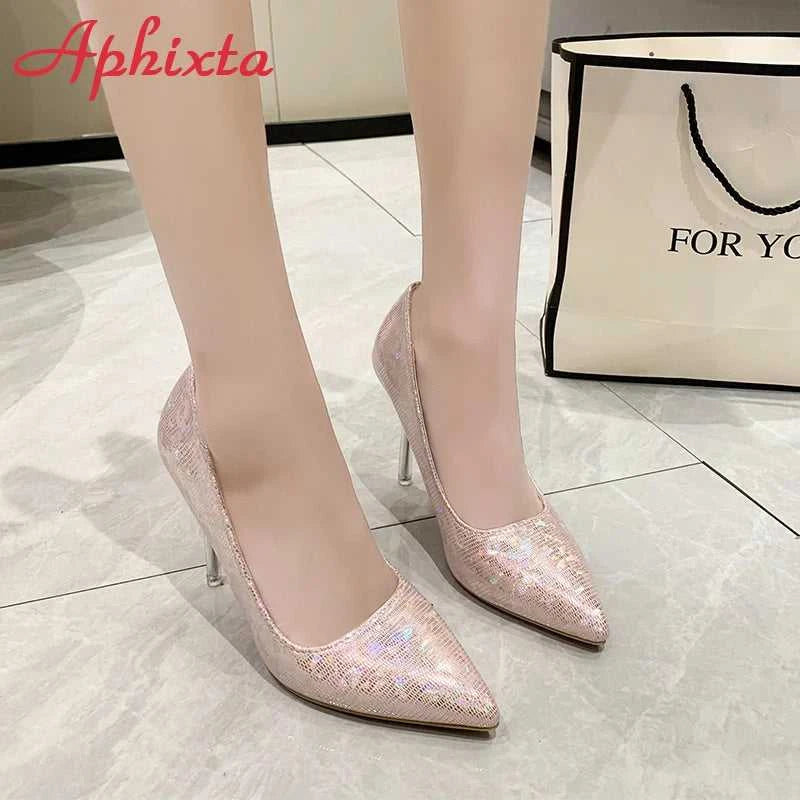 Aphixta 10cm High Tansparent Stiletto Heels Women Pumps Dazzle Colorful Official Party Shoes Big Size 33-50 The jack market .AU The jack market .AU Step Up Your Style: Trendy Shoes for Every Occasion! $ 82 14:173#Pink;200000124:200006266#50