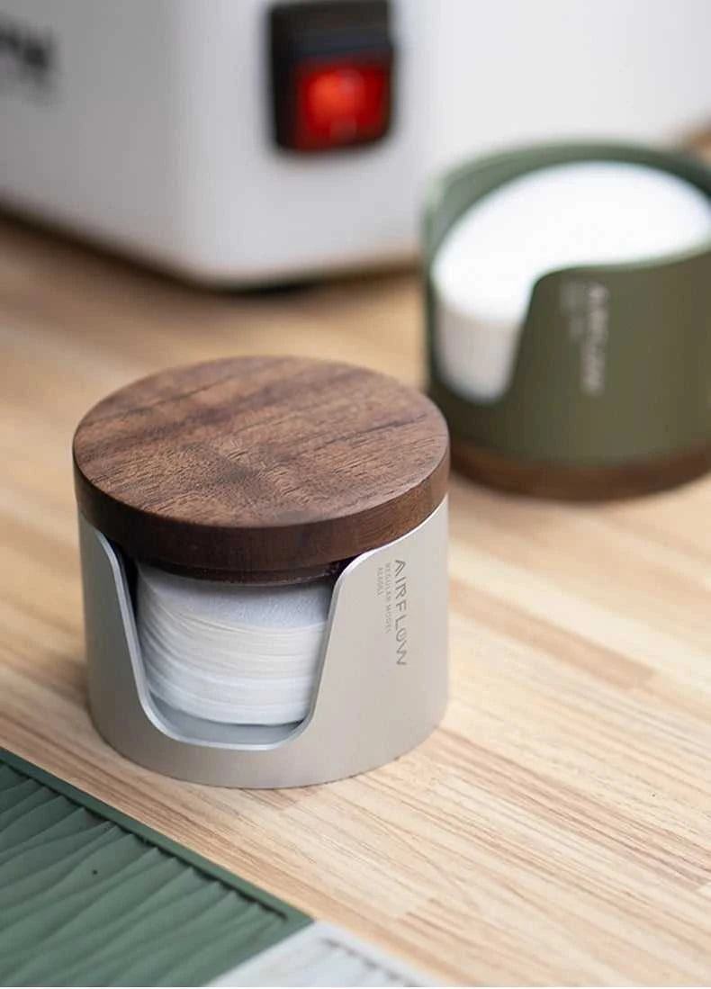 AIRFLOW Coffe Coffee Filter Paper Storage Box 51/53/58mm Round Filter Paper Holder Mocha Pot Filter Paper Dust-proof Storage Box The jack market .AU The jack market .AU $ 49 14:193#Silver