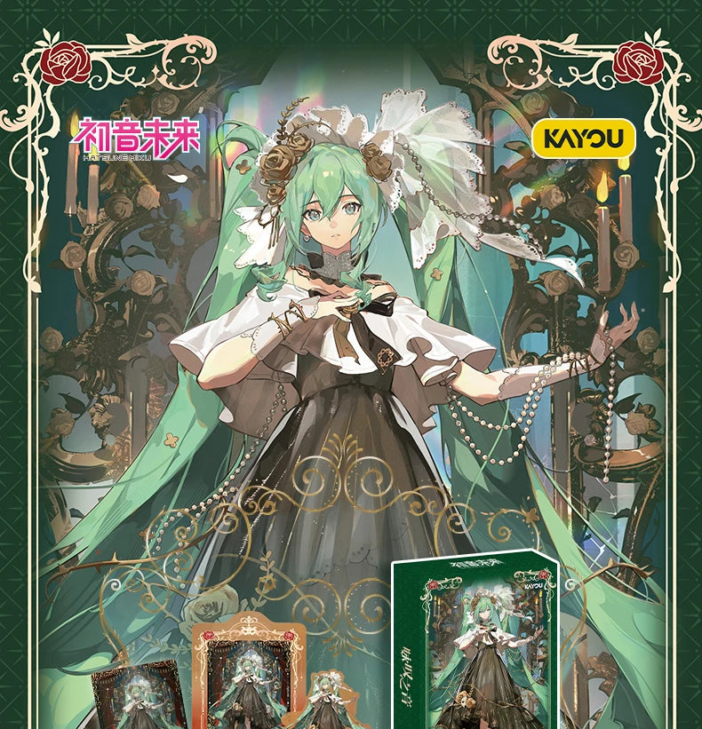 KAYOU Original Hatsune Miku Acrylic Ornaments Trendy Anime Character Collection Card Children's Toys Holiday Gifts