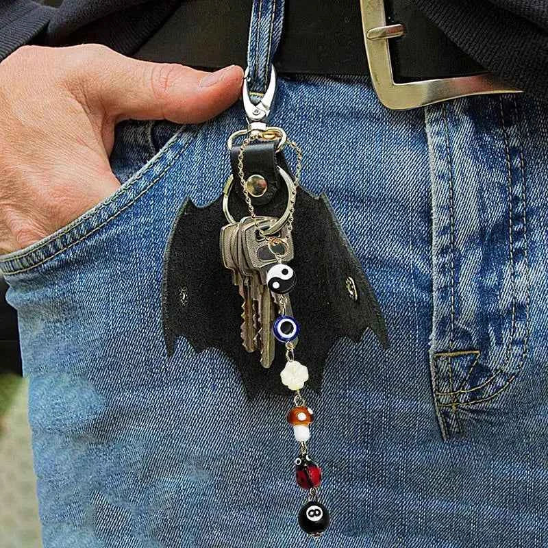 Devil's Eye Clover Mirror Pendant - Boho-Chic Demon Eye Charm for Lucky Rear View Car Accessory