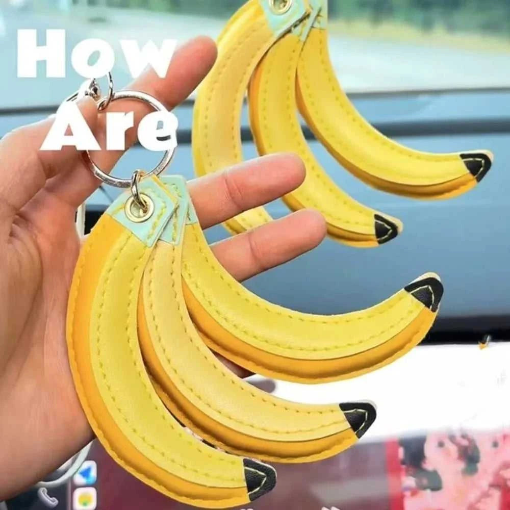 Cute Fashion Fruit Banana Keychain PU Banana Bag Accessories PU Leather Pendant Simulation Waterproof Fruit Key Ring Female The jack market .AU The jack market .AU $ 51 14:29#Yellow