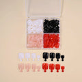 GlamNails Glossy Short-Square Press-On Toenails - 96 Pcs in 4 Stunning Colors: Nude, Pink, Brown