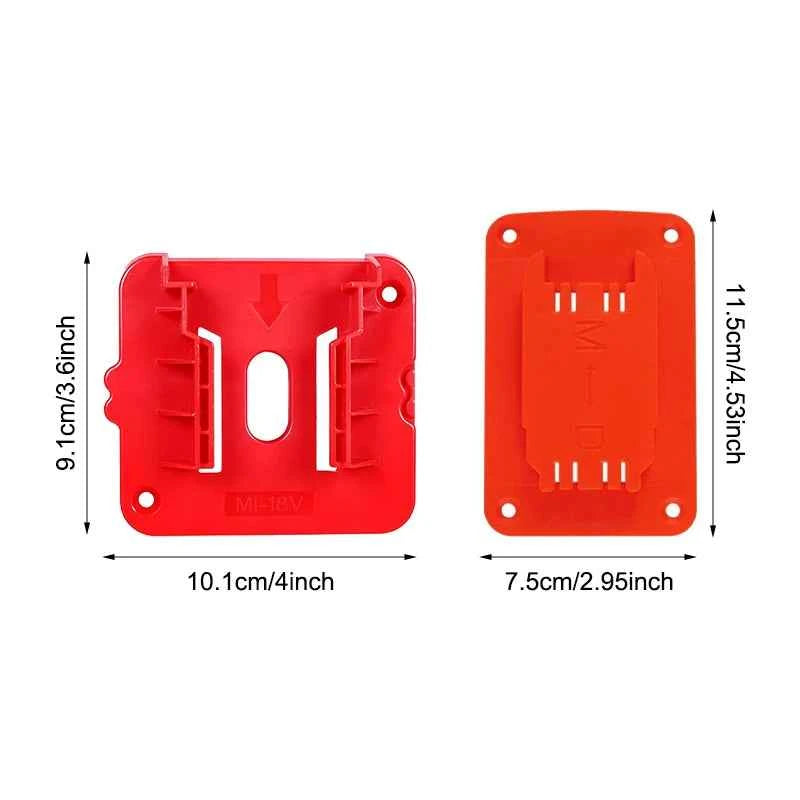 Dewalt/Makita/Milwaukee Battery Storage Rack - 5/10 Pack Wall Mount Bracket for 14.4V & 18V Li-ion Batteries