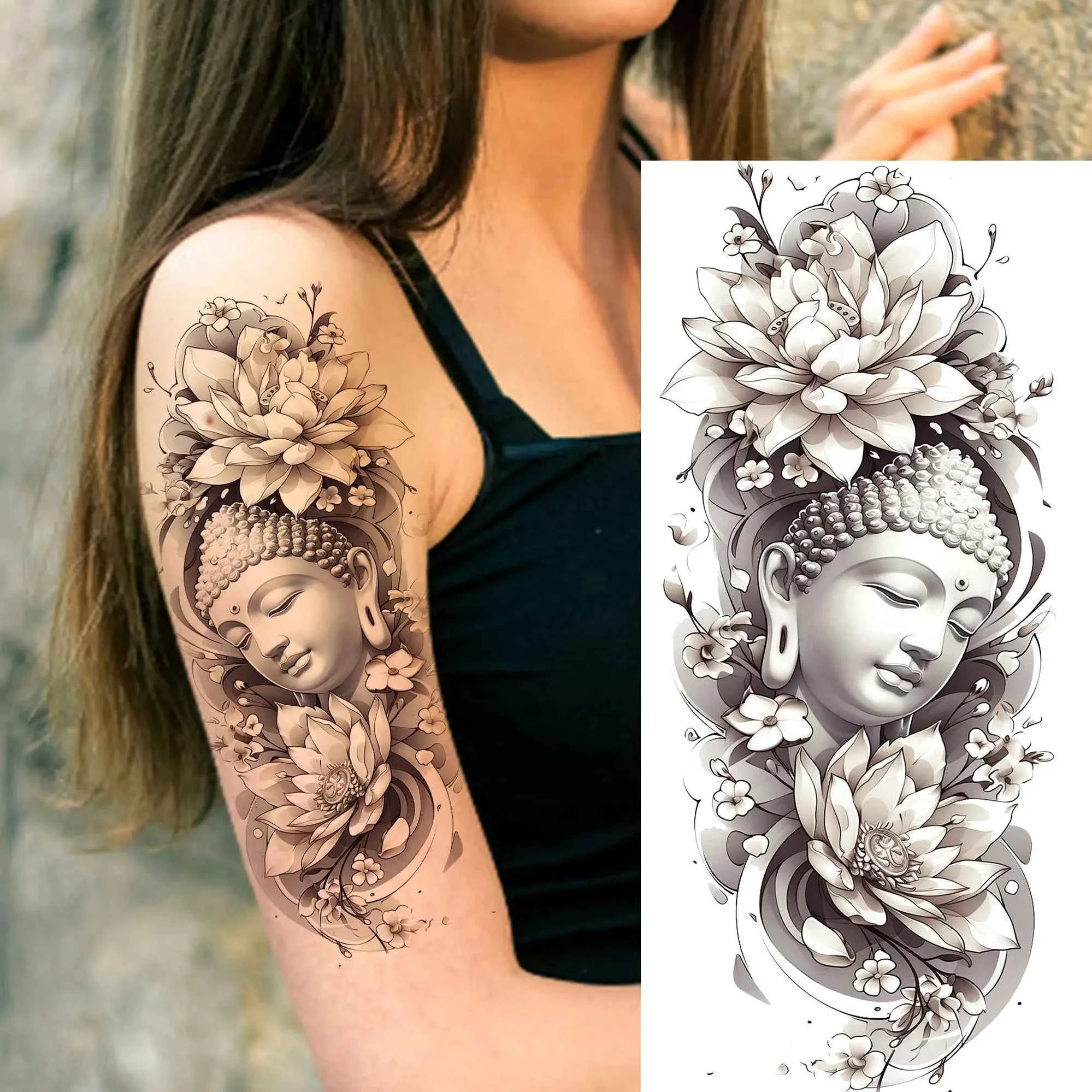 1 Sheet Flying Birds Flowers Book Temporary Tattoos For Women Waterproof Realistic Floral Animals Fake Tattoo Sticker Last Long