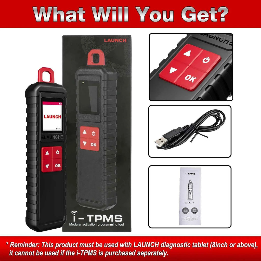 LAUNCH X431 i-TPMS Tire Pressure Diagnostic Tool Activate 315MHz/433MHz TPMS Sensor Programming Learning for X431 V VS TSGUN