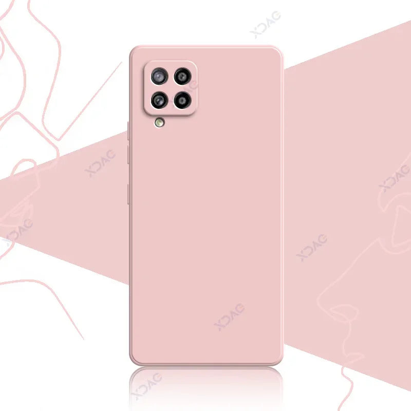 Samsung Luxury Soft Square Liquid Silicone Case - Ultimate Protection for Galaxy A22 4G & A42 5G