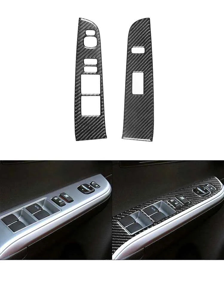 Carbon Fiber Material Black Stickers Cover Trim For Toyota Camry 2012 2013 2014 Car Interior Decorative Accessories