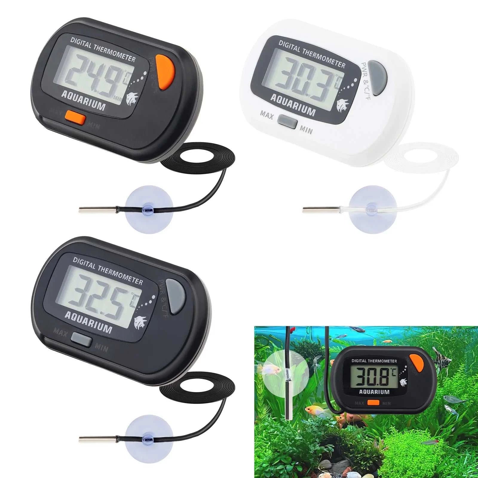 MAX/MIN LCD Display Digital Aquarium Thermometer Fish Tank Water Temperature Meter Tester Gauge Temp Control with Sensor Probe The jack market .AU The jack market .AU Home $ 26 14:193#Black Orange;200007763:201336100