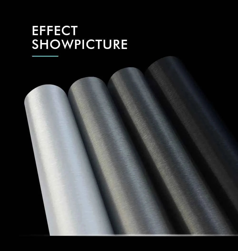Vinyl Wrap Balck Brushed Aluminum Vinyl Wrap Film Waterproof PVC Car Wrap Air Release Grey Matt Brushed Computer Car Accessories