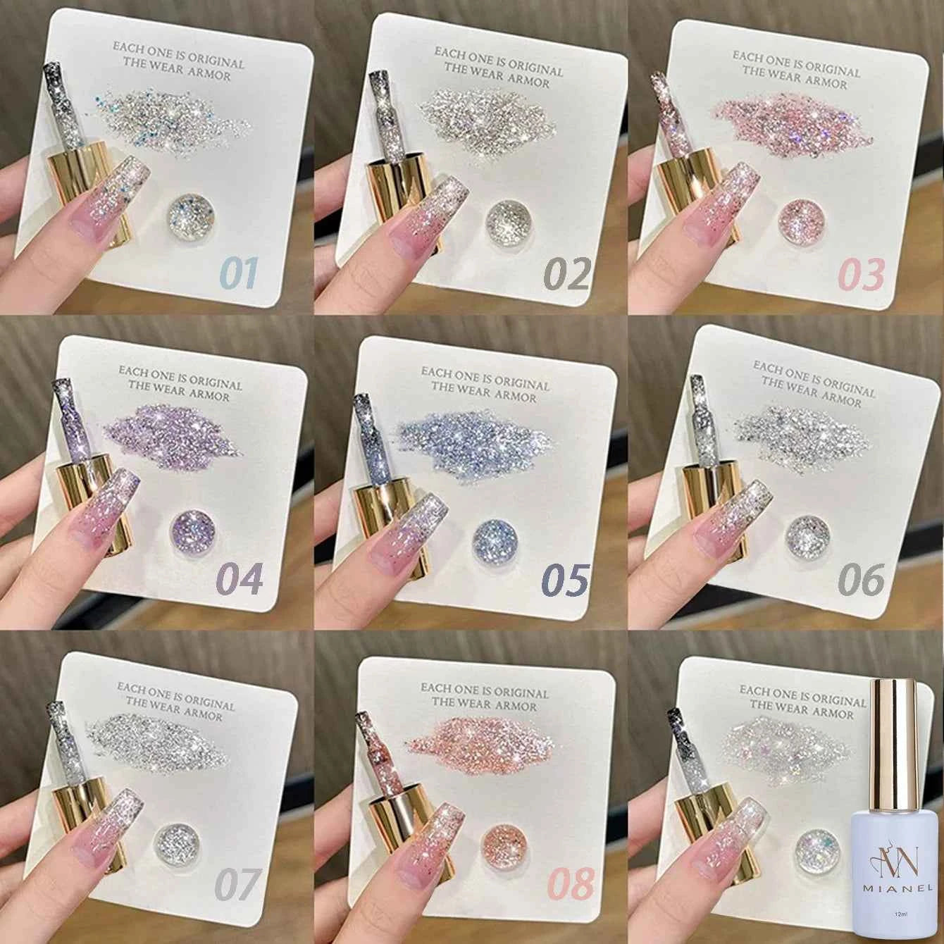 10ML 1-8pcs 2026 New Style Clear Universal White Glass Beads Cat Eye Magnet Gel Nail Polish Suitable For Toe Nails White Nails