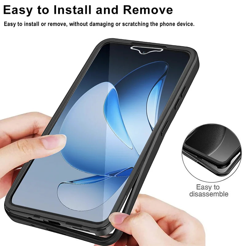 OPPO 360 Full Body Heavy Duty Case - Double-Sided Transparent Soft Cover for Reno 4Z, 5 Lite, 5Z, 7 & 5G