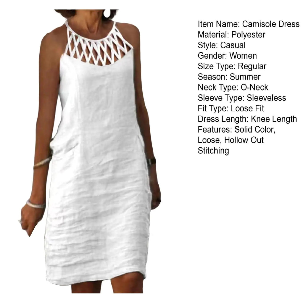 Women Sexy Dress White Hollow Lace Dress Short Sleeve Loose Midi Dresses 2025 Summer Casual Women's Casual Dress Vestidos Robe