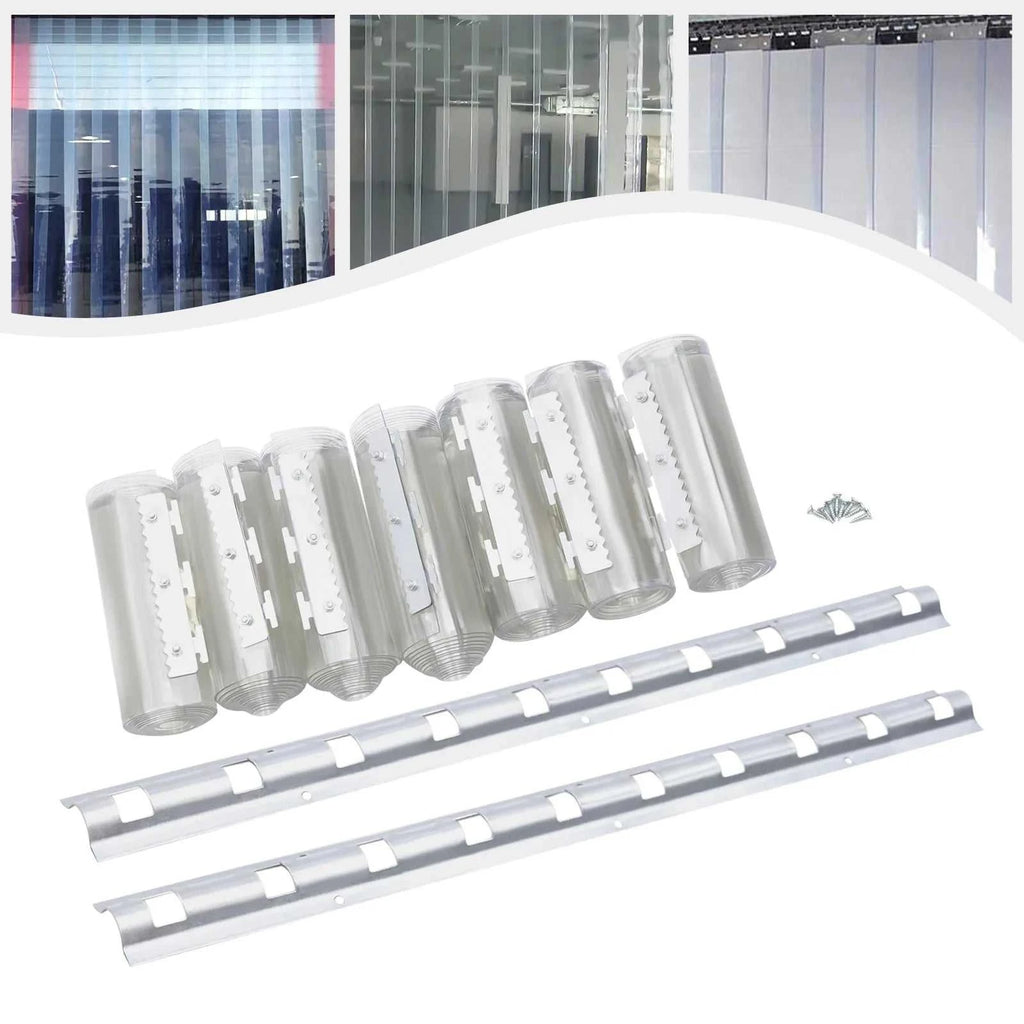 7Pcs PVC Strip Curtains,200x105cm Transparent Soft Door Strips Screen 2mm Thick Windproof Waterproof Antistatic Door Curtain Kit The jack market .AU The jack market .AU Home $ 112 14:618;200007763:201336101